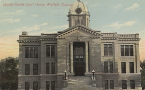 The second Cowley Courthouse, estimated to be in 1959